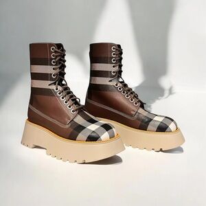 Burberry  Brown Leather Boots